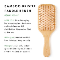 Bamboo Bristle Paddle Brush