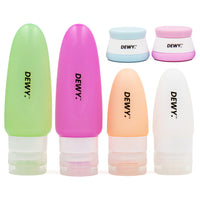 Leakproof Silicone Travel Bottle & Cream Jar Set (6 Pieces)