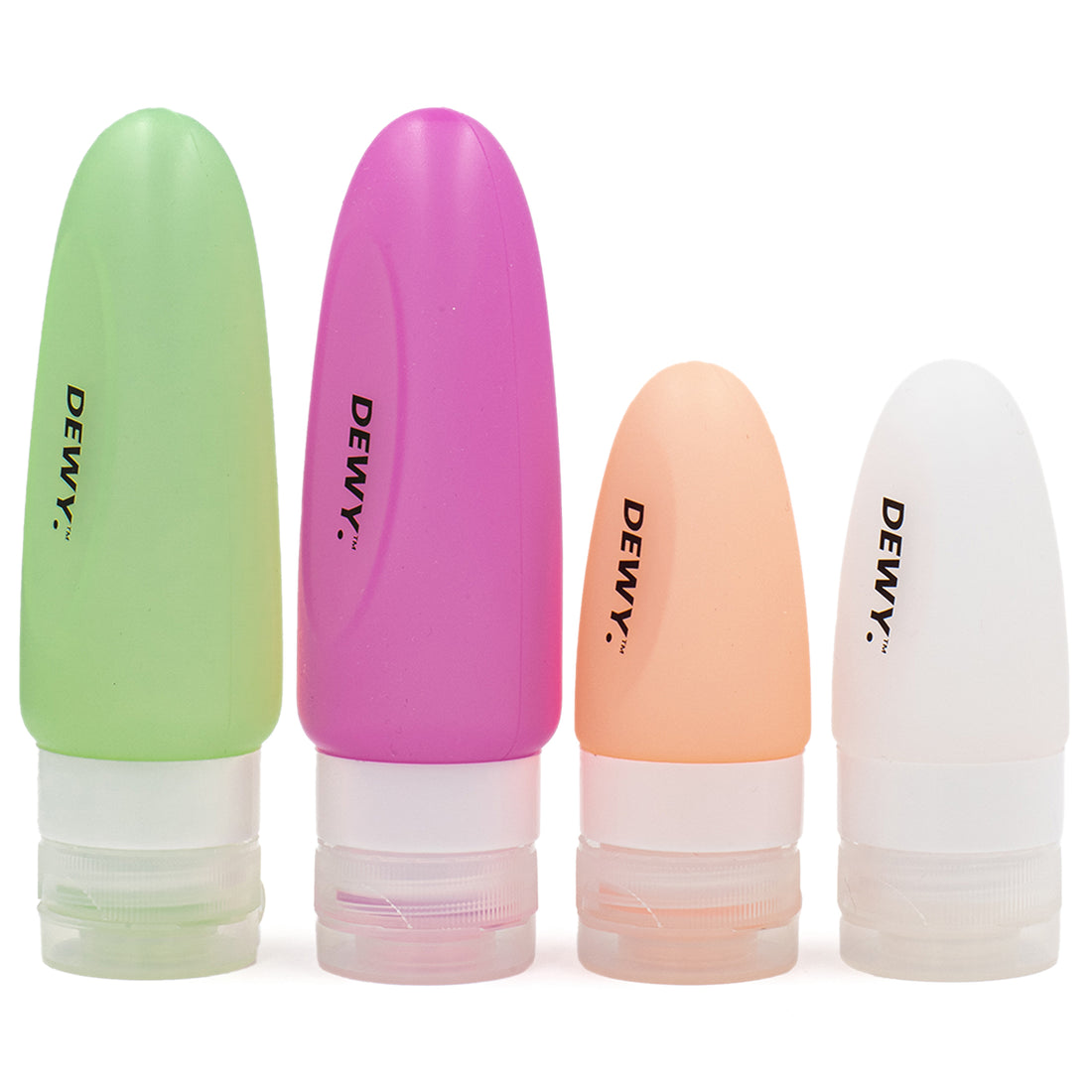 Leakproof Silicone Travel Bottles (4-Piece Mixed Size Set)