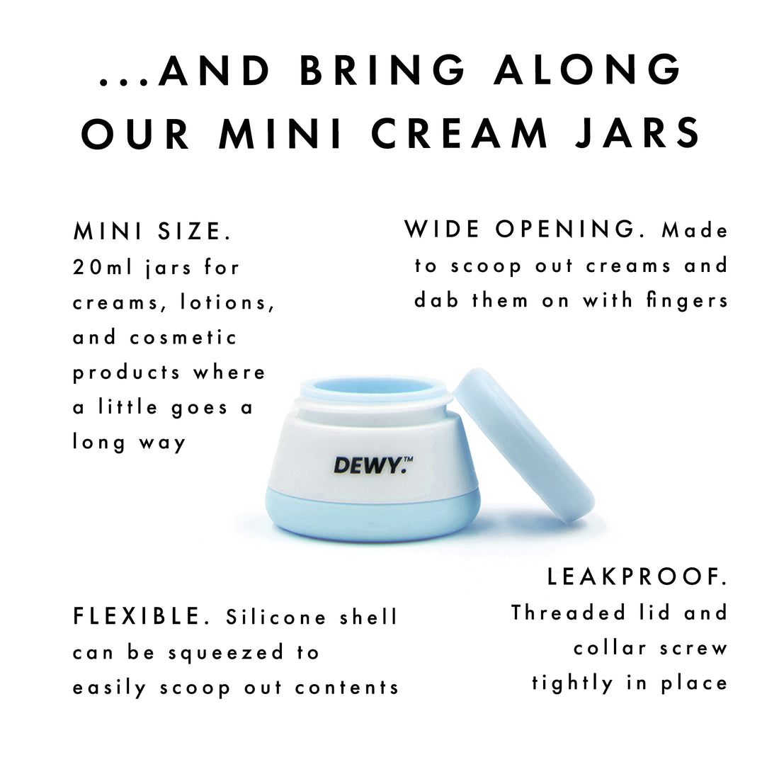Leakproof Silicone Travel Bottle & Cream Jar Set (6 Pieces)