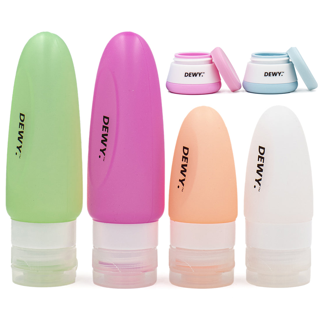 Leakproof Silicone Travel Bottle & Cream Jar Set (6 Pieces)